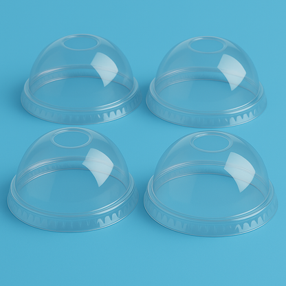 Dome Lids for Bubble Tea and Smoothie Cups (1000pcs) - Pack Bubbles UK