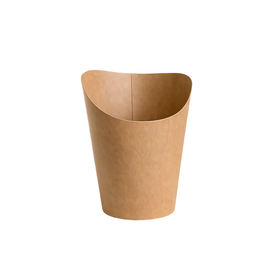 360ml/12oz Round Kraft Brown Chip/Waffle Scoop Cups 100Pcs Pack