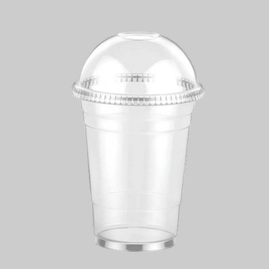 95mm 360ml 12oz Flat Bottom Milkshake Cup & Dessert Cup with Lids