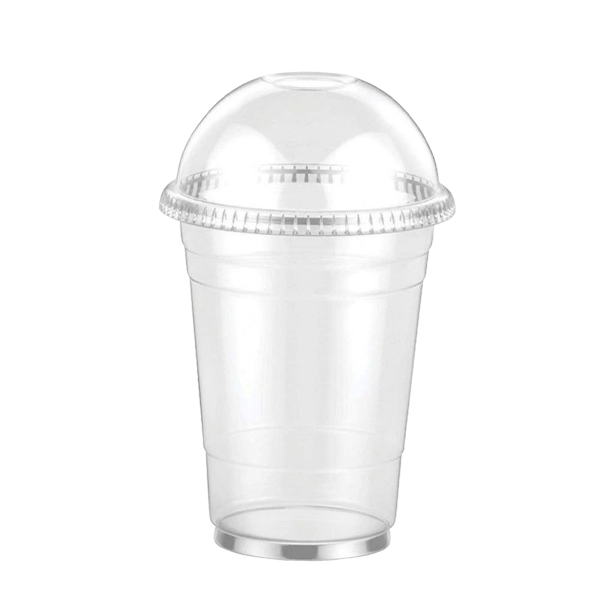 360ML/12oz Flat Bottom Milkshake Cup & Desert cup With Lids