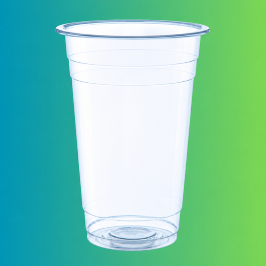 95mm 500ml 16oz Flat Bottom Milkshake and Dessert Cup with Lid (1000pcs Set)